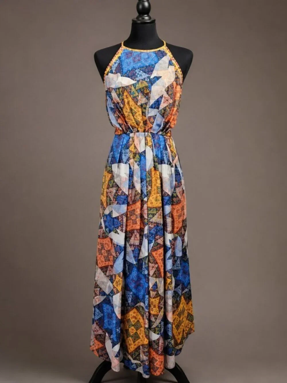 Anthropologie Ranna Gill Condesa Maxi Dress XS Vibrant Bohemian Print - Picture 1 of 7